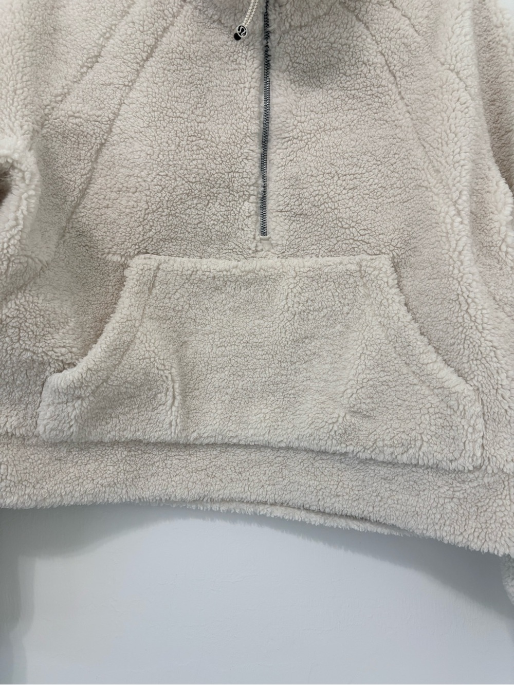 Lululemon Scuba Oversized Fleece Funnel Neck M/L Bone EUC - Picture 4 of 12